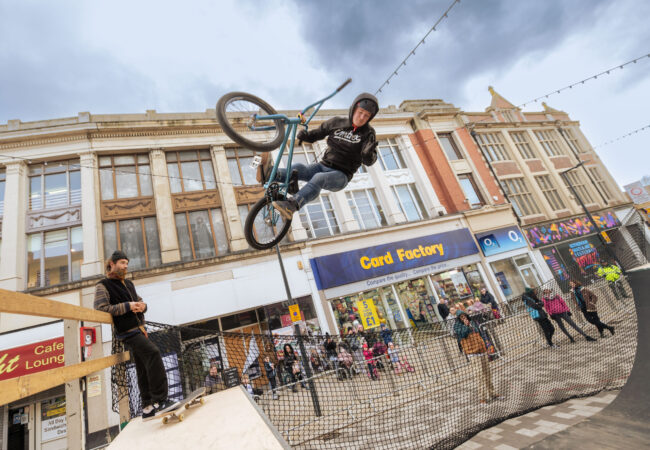 2. BMX pro Jack Mcguire takes to the ramp